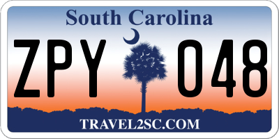 SC license plate ZPY048