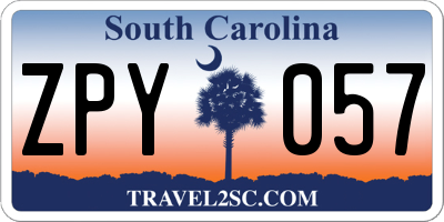 SC license plate ZPY057