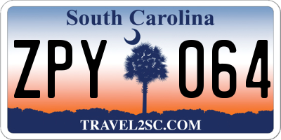 SC license plate ZPY064