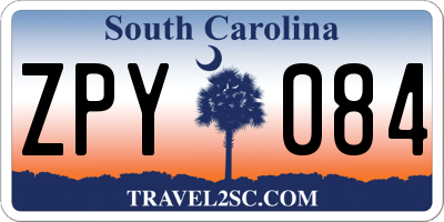 SC license plate ZPY084