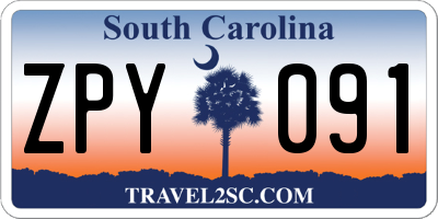 SC license plate ZPY091