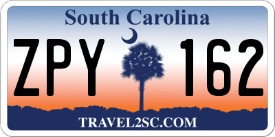 SC license plate ZPY162