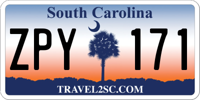 SC license plate ZPY171