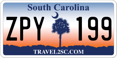 SC license plate ZPY199