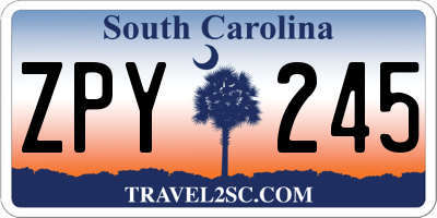 SC license plate ZPY245