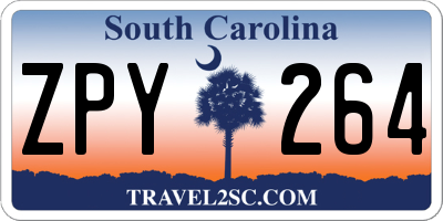 SC license plate ZPY264