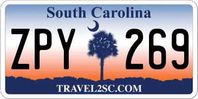 SC license plate ZPY269