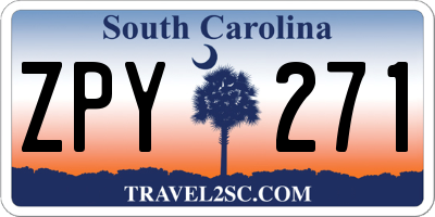 SC license plate ZPY271