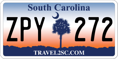 SC license plate ZPY272