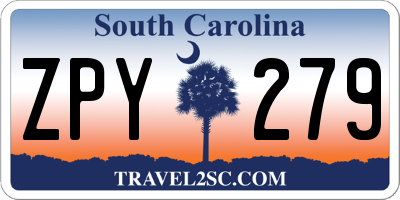 SC license plate ZPY279