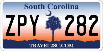 SC license plate ZPY282