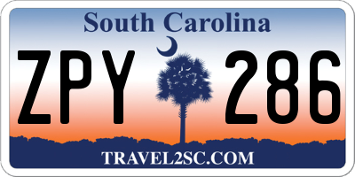 SC license plate ZPY286