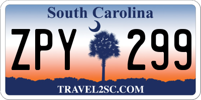 SC license plate ZPY299