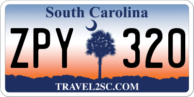 SC license plate ZPY320