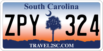 SC license plate ZPY324