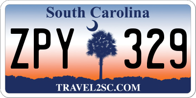 SC license plate ZPY329