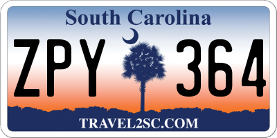 SC license plate ZPY364