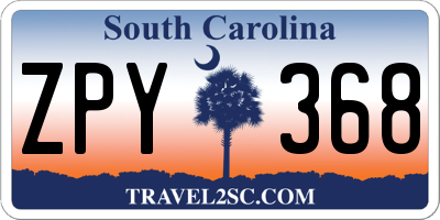 SC license plate ZPY368