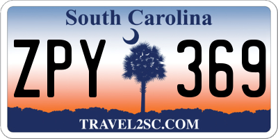 SC license plate ZPY369