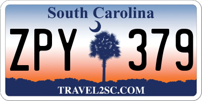 SC license plate ZPY379