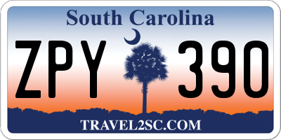 SC license plate ZPY390