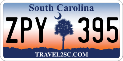 SC license plate ZPY395