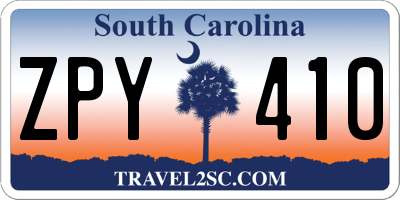SC license plate ZPY410
