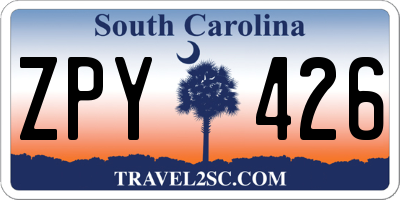 SC license plate ZPY426