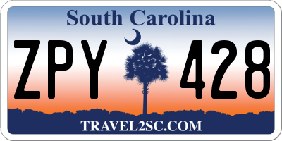SC license plate ZPY428