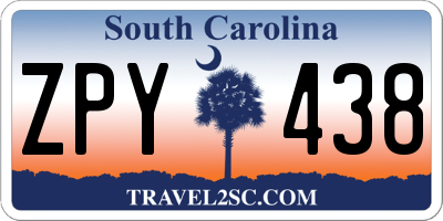 SC license plate ZPY438