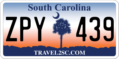 SC license plate ZPY439