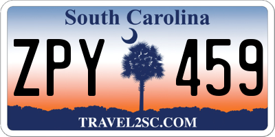SC license plate ZPY459