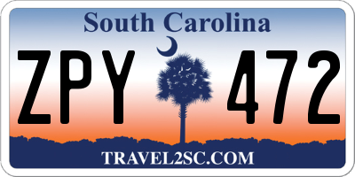 SC license plate ZPY472