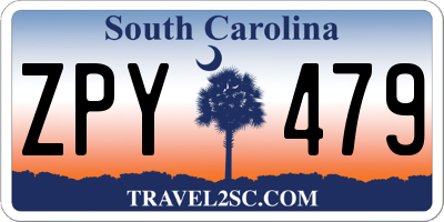 SC license plate ZPY479