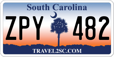 SC license plate ZPY482