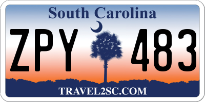 SC license plate ZPY483
