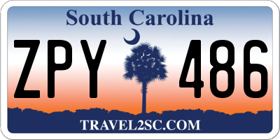 SC license plate ZPY486