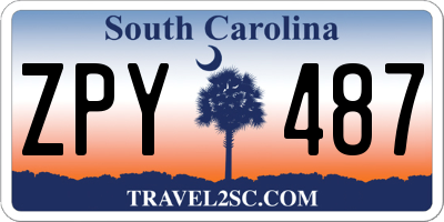 SC license plate ZPY487