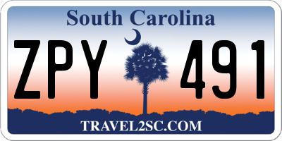 SC license plate ZPY491
