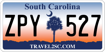 SC license plate ZPY527
