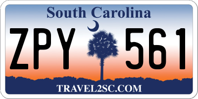 SC license plate ZPY561