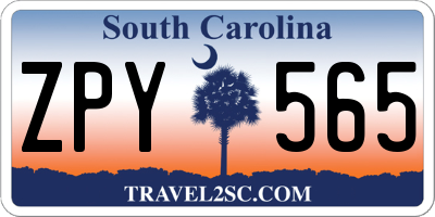 SC license plate ZPY565