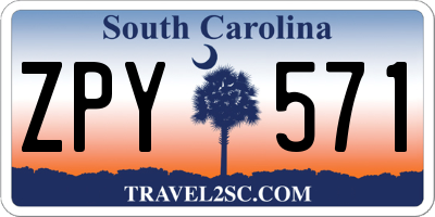 SC license plate ZPY571