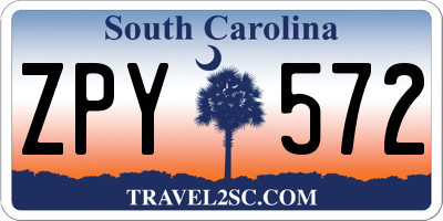 SC license plate ZPY572