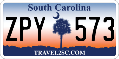 SC license plate ZPY573