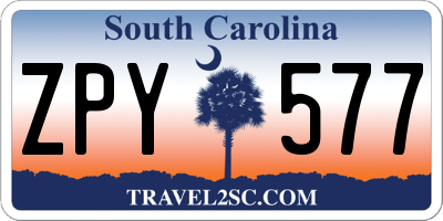 SC license plate ZPY577