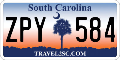 SC license plate ZPY584