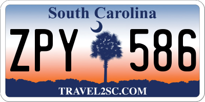 SC license plate ZPY586