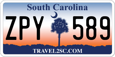 SC license plate ZPY589
