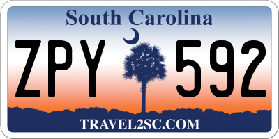 SC license plate ZPY592